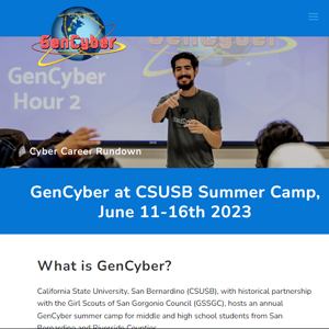 GenCyber-CSUSB Web Site Capture